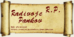 Radivoje Pankov vizit kartica